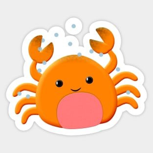 Cute Cartoon Crab Sticker